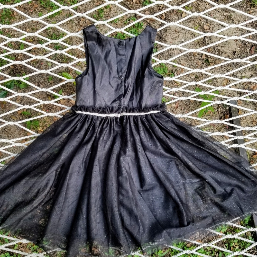 NWOT H&M Black Sleeveless Sparkle Tulle Skirt 6-7 - Picture 2 of 6